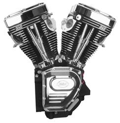 Long Block, T-Series, 143 in., 635 in. Cams, Carbureted/Fuel Injected, Black Wrinkle Finish, Harley-Davidson®, Twin Cam, Each