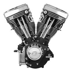 Long Block, V-Series, 111 in., 585 in. Cam, Carbureted/Fuel Injected, Black Wrinkle Finish, Harley-Davidson®, Evolution, Each