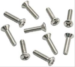 Air Cleaner Screws, Steel, Chrome, Set of 10