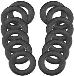 SHOP HARDWARE, WASHER RUBBER COATED 1/4" 12PK