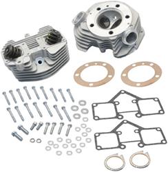 Cylinder Heads, Super Stock, Assembled, Aluminum, Natural, 3.500 in. Bore, 0.590 in. Max Lift, O-Ring Type Manifold, Harley-Davidson®, Kit