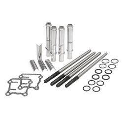 Pushrods, Standard Adjustable, Chromoly, Ball Tips, Chrome Covers, Cover Keepers, Harley-Davidson®, Kit