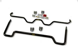 Sway Bars, Front and Rear, Solid, Steel, Black Powdercoated, Nissan, Kit