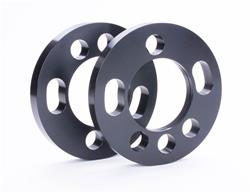 Wheel Spacers, DZX, 17.5mm Thick, Without Hub Ring, Aluminum, Black Anodized, Pair