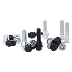 Wheel Hardware, Wheel Hardware Black, Wheel Bolts (10) M14x1.5, Ball R14, 17ws, 60L