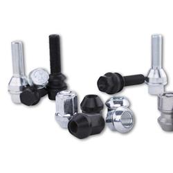 Wheel Locks, Wheel Lock Black, Bolts (2+key) M14x1.5x28mm, Conical, 17WS