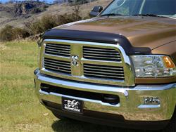 Bug Guard, Stampede Vigilante Premium Hood Protector, 3M Automotive-grade Adhesive, Acrylic, Dodge Ram Truck, Smoke, Each