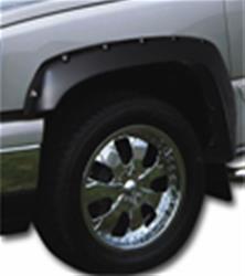 Fender Flares, Ruff Riderz, Front and Rear, 2 in. Width, Textured Black, Thermoplastic, Chevy, Set of 4