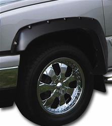 Fender Flares, Ruff Riderz, Front and Rear, 2 in. Width, Black, Thermoplastic, Chevy, Set of 4