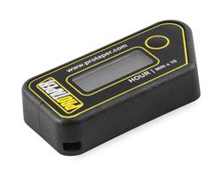 Gauge, Wireless Hour Meter, Digital, Rectangular, Black Numbers, Black Bezel, Each