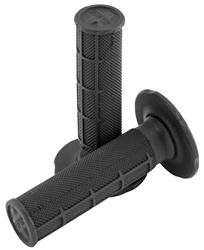 Grips, Rubber, Black, 118 mm. Length, 7/8 in. Bars, Twist Throttle, Pair