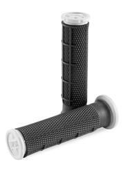 Grips, Black/Grey, 121 mm. Length, 7/8 in. Bars, Thumb Throttle, Pair