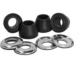 Handlebar Mount Bushings, Mount Cones, Polyurethane, Black, Kawasaki, Kit