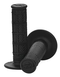 Grips, 1/3 Waffle, Rubber, Black, Pair