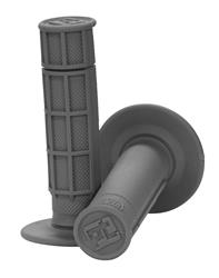 Grips, Race Cut, Rubber, Gray, Pair