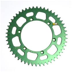 Sprocket, MX RS, Rear, 50-tooth, Aluminum, Green Anodized, Each