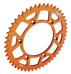 Sprocket, MX RS, Rear, 49-tooth, Aluminum, Orange Anodized, KTM, Each