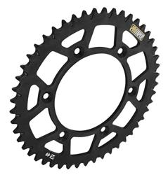 Sprocket, MX RS, Rear, 49-tooth, Aluminum, Black Anodized, Yamaha, Suzuki, Each