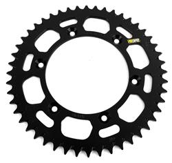 Sprocket, MX RS, Rear, 48-tooth, Aluminum, Black Anodized, for use on Honda®, Yamaha, Each