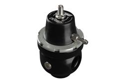 Fuel Pressure Regulator, Adjustable, Inline, Return Style, 35-80 psi, Aluminum, Black Anodized, Each