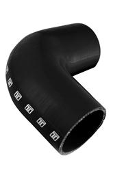 Tubing Coupler, Silicone, Black, 90 Degree Elbow, 1.25 in. Inside/Outside Diameter, Each