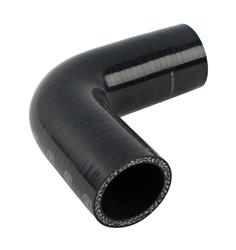 Tubing Coupler, Silicone, Black, 90 Degree Elbow, 1.50 in. Inside/Outside Diameter, Each