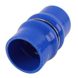 Hose Coupling, Blue, Silicone, 2.50 in. Inlet/Outlet, Straight, Hump Style, Each