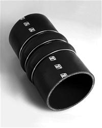 Hose Coupling, Black, Silicone, 2.50 in. Inlet/Outlet, Straight, Hump Style, Each