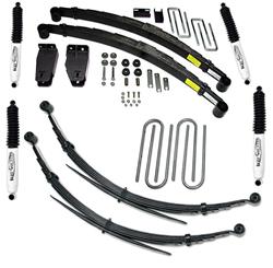 Suspension Lift, Add-a-Leaf/Leaf Spring, Gas Shock. 4.0 in. Front, 3.0 in. Rear, Ford, Kit