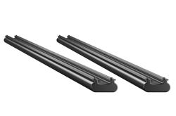 Bed and Ladder Rack Accessories, Thule TracRac SR Base Rails, For 2014-Up Chevrolet Silverado/GMC Sierra. Extra-Short Bed, Aluminum, Black, Pair