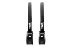 Tie-Down Straps, Locking Straps, Cambuckle Adjustment, Black, Thule Logo, 10 ft. Length, Pair