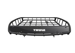 Roof Racks, Thule, Canyon XT Cargo Basket, Aluminum, Black Powdercoated, 150 lb. Capacity, 50.25 in. Length, 41.00 in. Width, 6.00 in. Height, Each