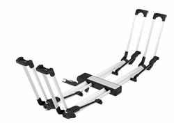 Bike Racks, Thule Helium Platform 2, Platform-Style Bike Rack, Hitch Mount, 1.25 and 2 in. Receiver Size, 2 Bike Capacity, Aluminum, Silver, Each