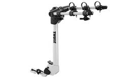 Bike Racks, Thule Helium PRO 3, Frame-Style Bike Rack, Hitch Mount, 1.25 and 2 in. Receiver Size, 3 Bike Capacity, Aluminum, Silver Powdercoated, Each