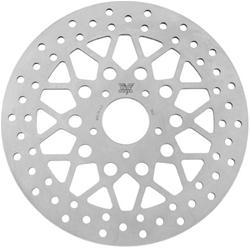 Brake Rotor, Mesh, Cross-drilled Surface, Stainless Steel, Polished, Front, Harley-Davidson®, Each