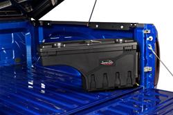 Storage Box, SwingCase, Driver Side, ABS Plastic, Black, Chevy Silverado 1500, GMC Sierra 1500, Without Multi-Pro Tailgate, Each