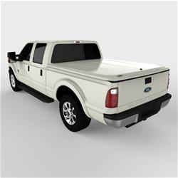 Tonneau Cover, LUX Series, One-piece, White Platinum, Ford, 6 3/4 ft. Bed, With Tailgate Step, Each
