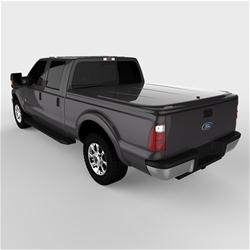 Tonneau Cover, LUX Series, One-piece, Tuxedo Black, Ford, 6 3/4 ft. Bed, With Tailgate Step, Each