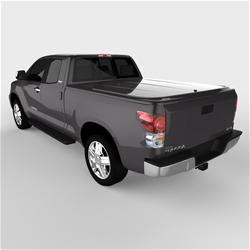 Tonneau Cover, LUX Series, One-piece, Charcoal Gray, Toyota, 6 1/2 ft. Bed, With Deck Rail, Each