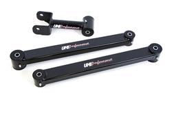 Control Arms, Rear, Upper/Lower, Tubular, Bushings, Black Powdercoated, Steel, Set of 3