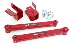 Control Arms, Anti-Hop, Rear Lower, Tubular, Bushings, Red Powdercoated, Steel, Ford, Pair