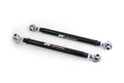 Control Arms, Double Adjustable, Rear, Lower, Tubular, Bushings, Black Powdercoated, Steel, Pair