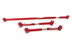 Control Arms, Adjustable, Rear Lower, Tubular, Panhard Bar, Red Powdercoated, Steel, Kit