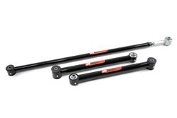 Control Arms, Roto-Joint, Rear Lower, Tubular, Adjustable Panhard Bar, Black Powdercoated, Steel, Kit