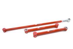 Control Arms, Roto-Joint, Rear Lower, Tubular, Adjustable Panhard Bar, Red Powdercoated, Steel, Kit