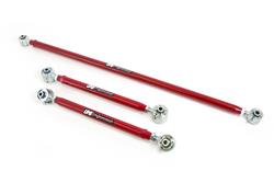 Control Arms, Roto-Joint, Rear Lower, Tubular, Adjustable Panhard Bar, Red Powdercoated, Chromoly, Kit