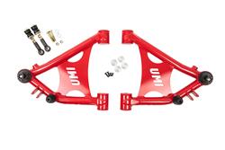 Control Arms, Front, Lower, Tubular, Red Powdercoated, Steel, Coil-Over, Chevrolet, Pontiac, Pair