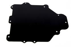 A/C and Heater Delete Panel, Aluminum, Black Powdercoated, 0.062 in. Thick, Chevy, Pontiac, Each
