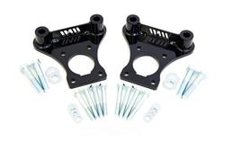Brake Caliper Mounting Brackets, Steel, Black Powdercoated, C5/C6 Conversion, Chevy, Pontiac, Kit