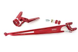 Torque Arm, Tunnel Mounted, TH400, With Driveshaft Safety Loop, Steel, Red Powdercoated, Each